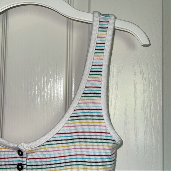 NWOT White Striped Tank - Picture 4 of 6